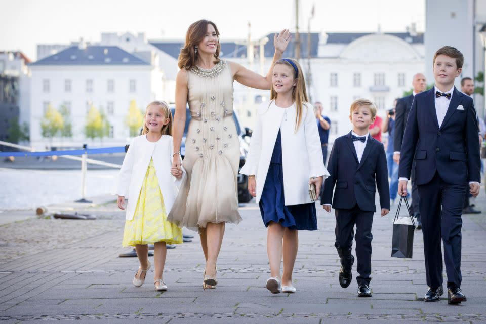 Princess Mary was spotted in August attending Prince Nikolai of Denmark's 18th birthday at the Royal Ship Dannebrog. Photo: Getty Images