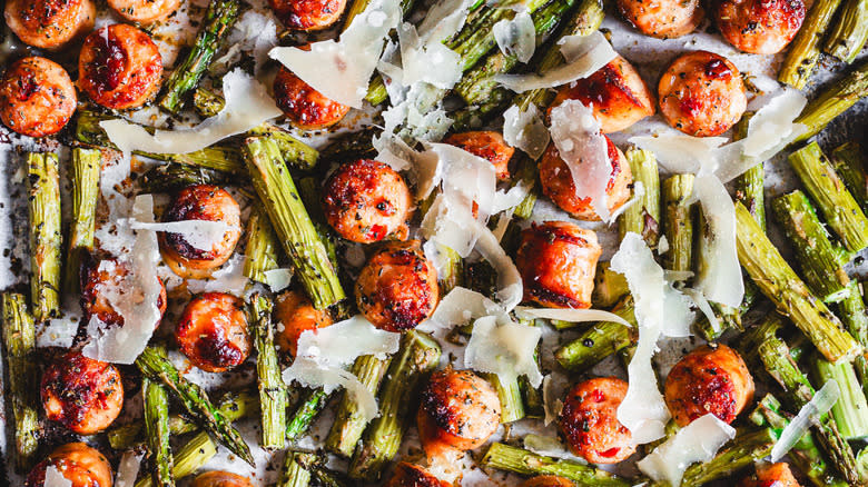 roasted sausage and asparagus