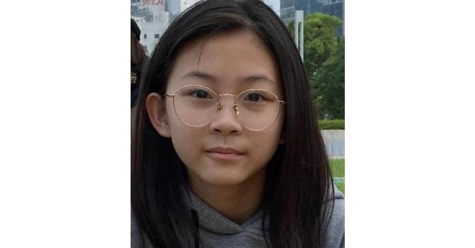 13歲女童翁漮蕾離開安達邨寓所後失蹤。(警方提供)