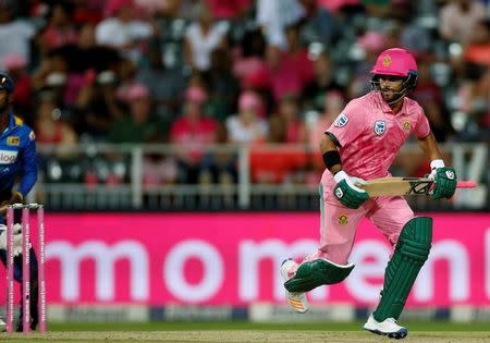 Cricket - South Africa v Sri Lanka - Third One Day International cricket match - Wanderers Stadium, Johannesburg, South Africa - 4/2/17 - South Africa's Jean-Paul Duminy makes a run. REUTERS/Siphiwe Sibeko