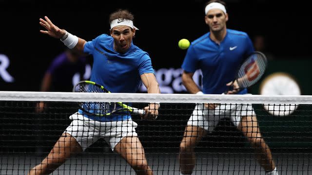 Nadal and Federer. Image: Getty