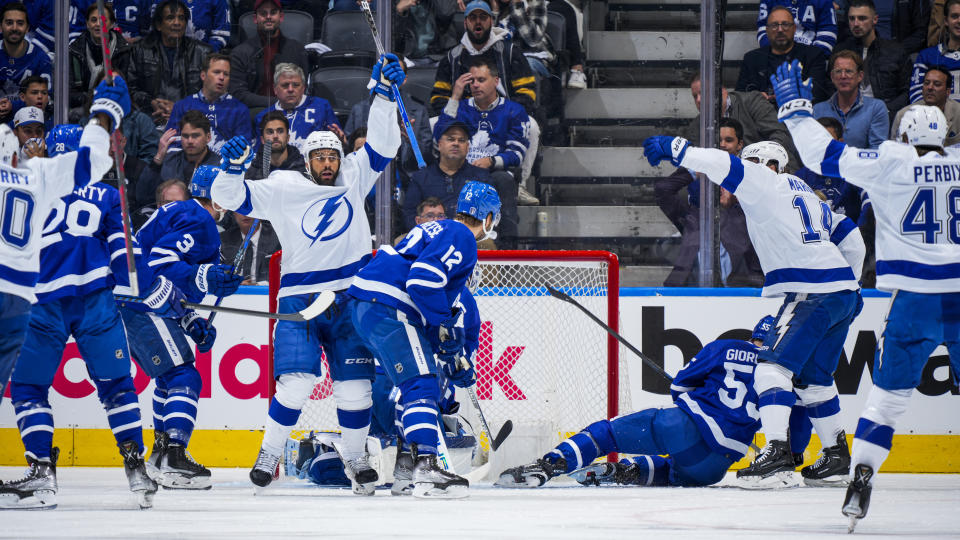 Toronto's playoff demons returned in droves to start Game 1 as the Leafs found themselves down 3-0 after 20 minutes — and the home crowd let them have it. (Getty)