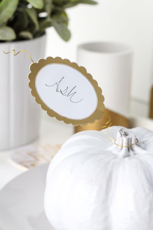 Pumpkin Place Cards