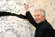 <p>British actor Alan Rickman died on January 14 after battling cancer. He was 69. Rickman was an accomplished stage actor when his star exploded with roles in two franchises: Die Hard and Harry Potter. — (Pictured) Actor Alan Rickman during AOL Build Speaker Series at AOL Studios In New York in 2015. (Desiree Navarro/WireImage via Getty Images) </p>