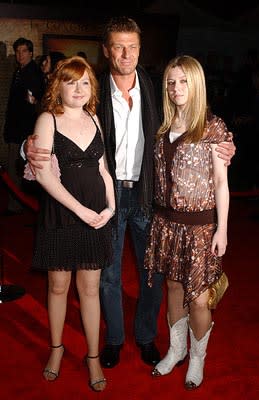 Sean Bean and his daughters at the LA premiere of Touchstone's National Treasure