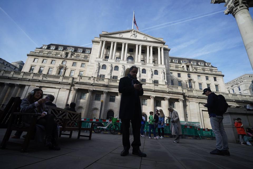 The latest figures are moving gradually closer to the Bank of England’s 2 per cent inflation target and comes ahead of the interest rate decision on Thursday (PA)