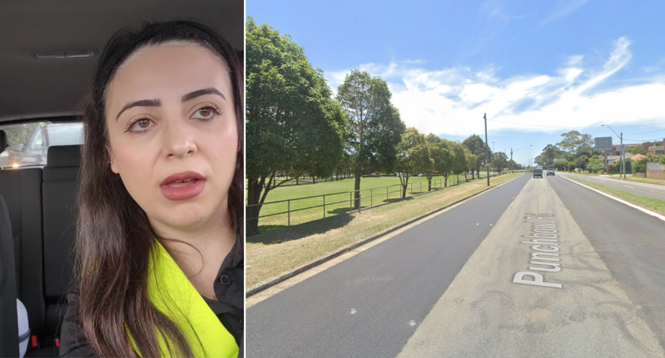 Layla Ella driving (left) and Punchbowl Road (right).