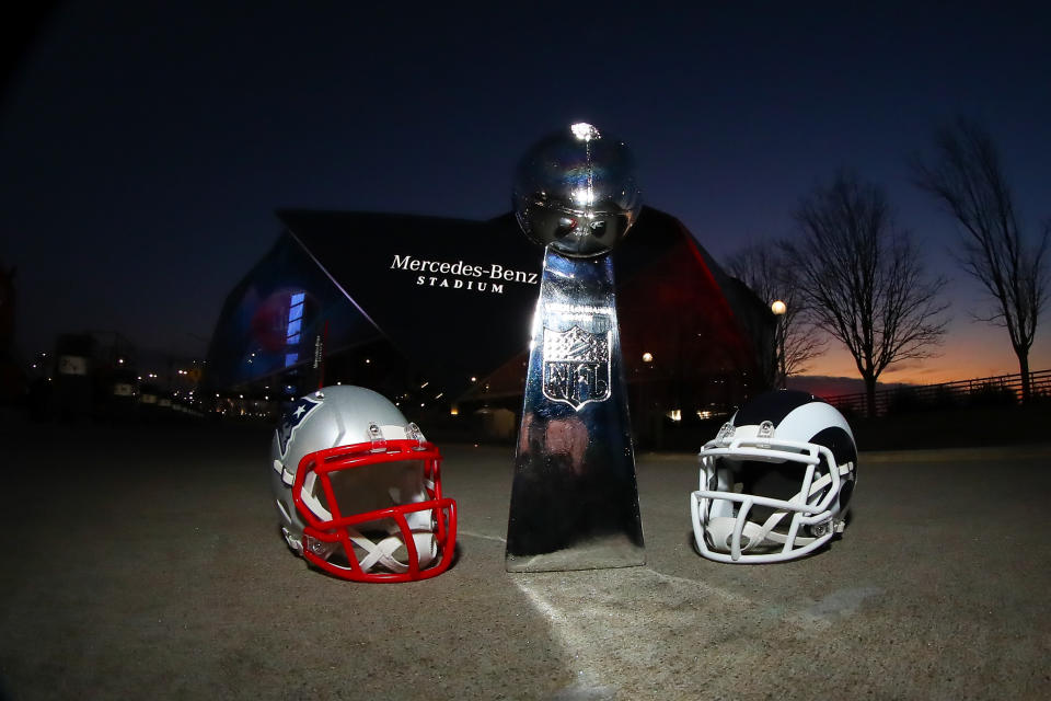 Even Mercedes-Benz, which owns the naming rights to the stadium that hosted the game, trolled the boring Super Bowl on Sunday. (Rich Graessle/Getty Images)