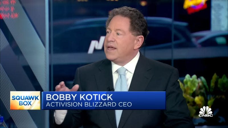 Bobby Kotick speaks on CNBC television.