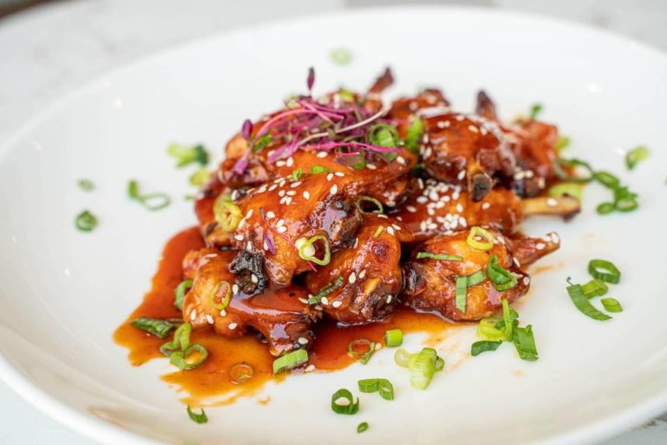 IRO’s French-cut deep-fried wings are served with Japanese housemade barbecue sauce.