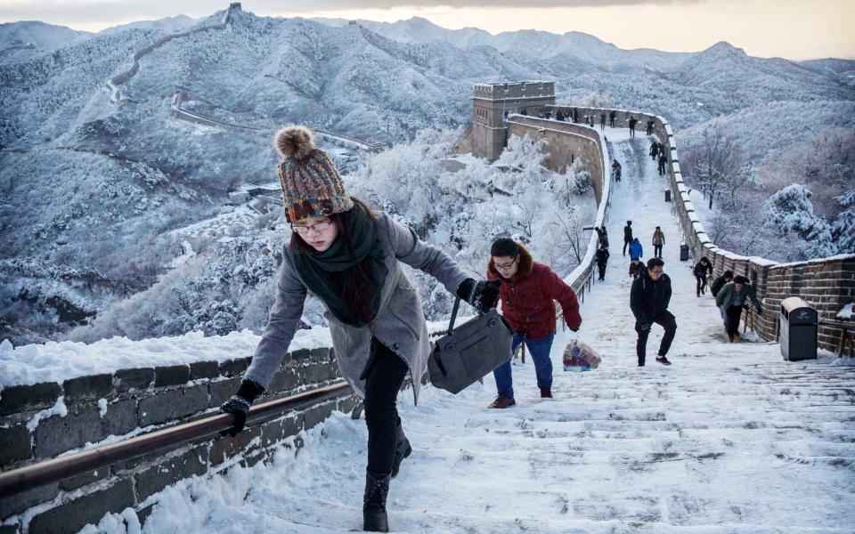 <p>Every year, more than 10 million people flock to the Great Wall of China, making it one of the world’s most popular tourist attractions. In 2013, 10,720,000 tourists visited the Badaling and Mutianyu areas of the wall.</p> <p>In 2013, some 10,720,000 tourists visited the Great Wall of China, making it one of <a rel="nofollow noopener" href="http://www.travelandleisure.com/slideshows/worlds-most-visited-tourist-attractions/27" target="_blank" data-ylk="slk:the world’s most visited tourist attractions;elm:context_link;itc:0;sec:content-canvas" class="link ">the world’s most visited tourist attractions</a>.</p>