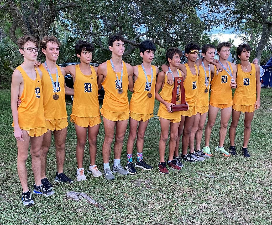 The Belen Jesuit boys’ cross-country team won another district title.
