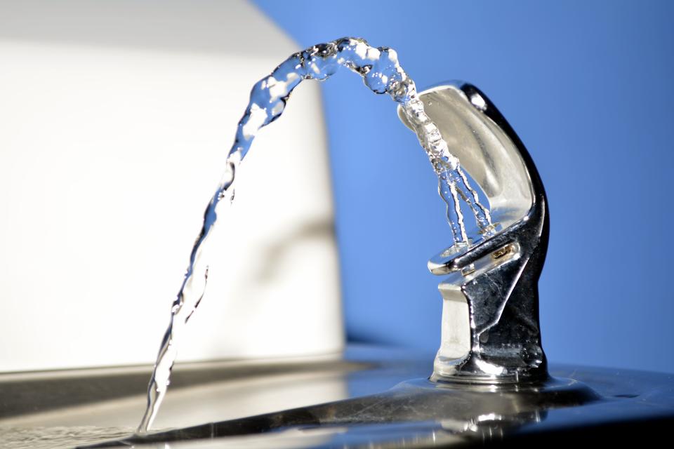 A running water fountain.