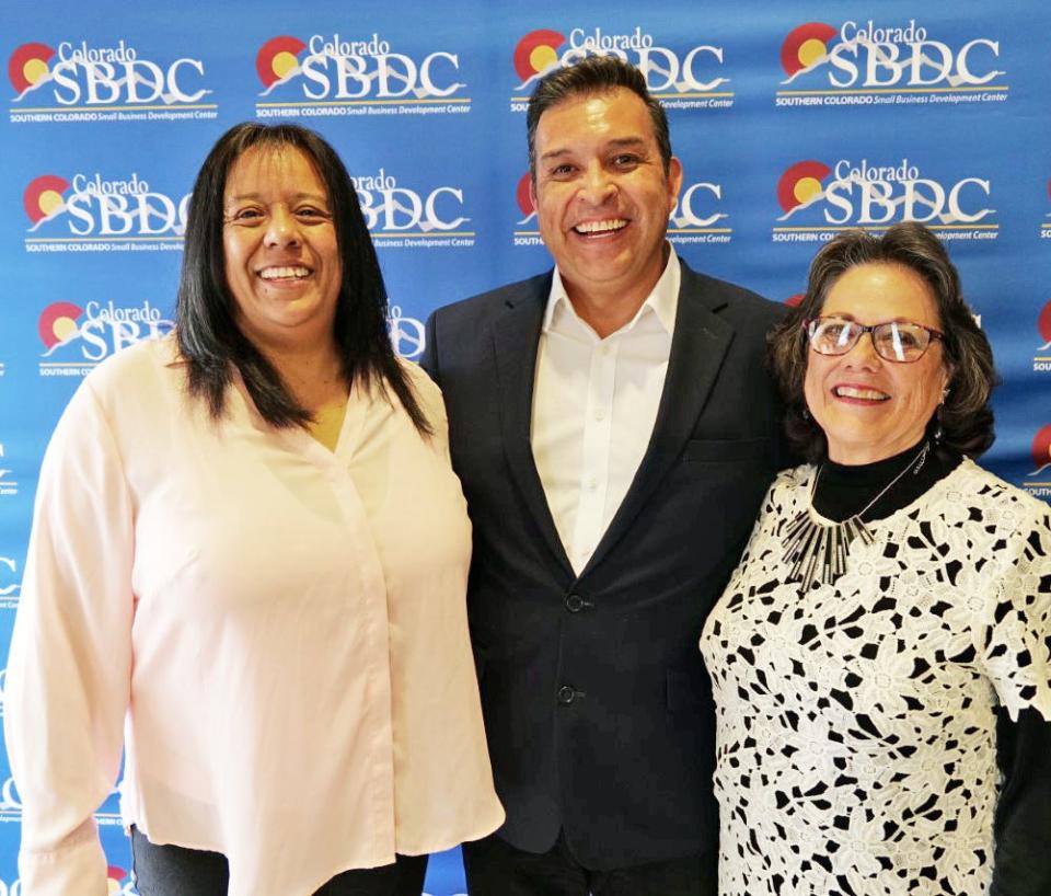 Southern Colorado Small Business Development Center staff Prudence Aragon (left) Brian Estrada and Jackie Jimenez are ready to host Small Business WEek events May 1-5 in Pueblo.