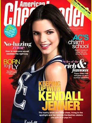 Kendall Jenner appears on the cover of American Cheerleader magazine -- justjaredjr.com