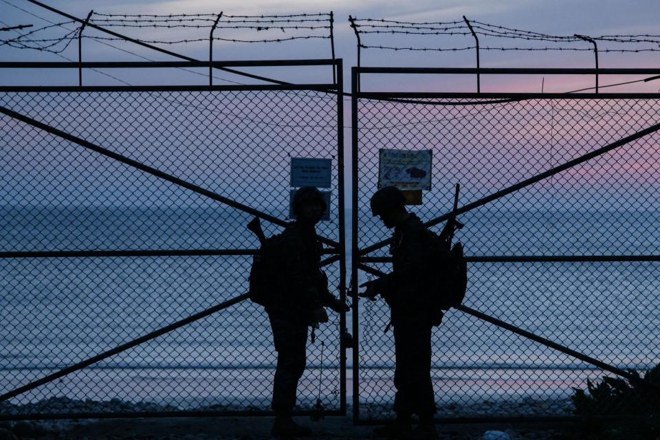 Soldiers near the disputed waters where the incident took place (Getty Images)