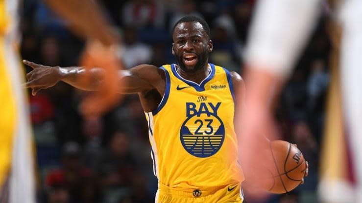 NBA勇士隊前鋒Draymond Green認為，他和Stephen Curry的擋拆組合能摧毀Shaquille O'Neal。（翻攝自勇士隊官網）