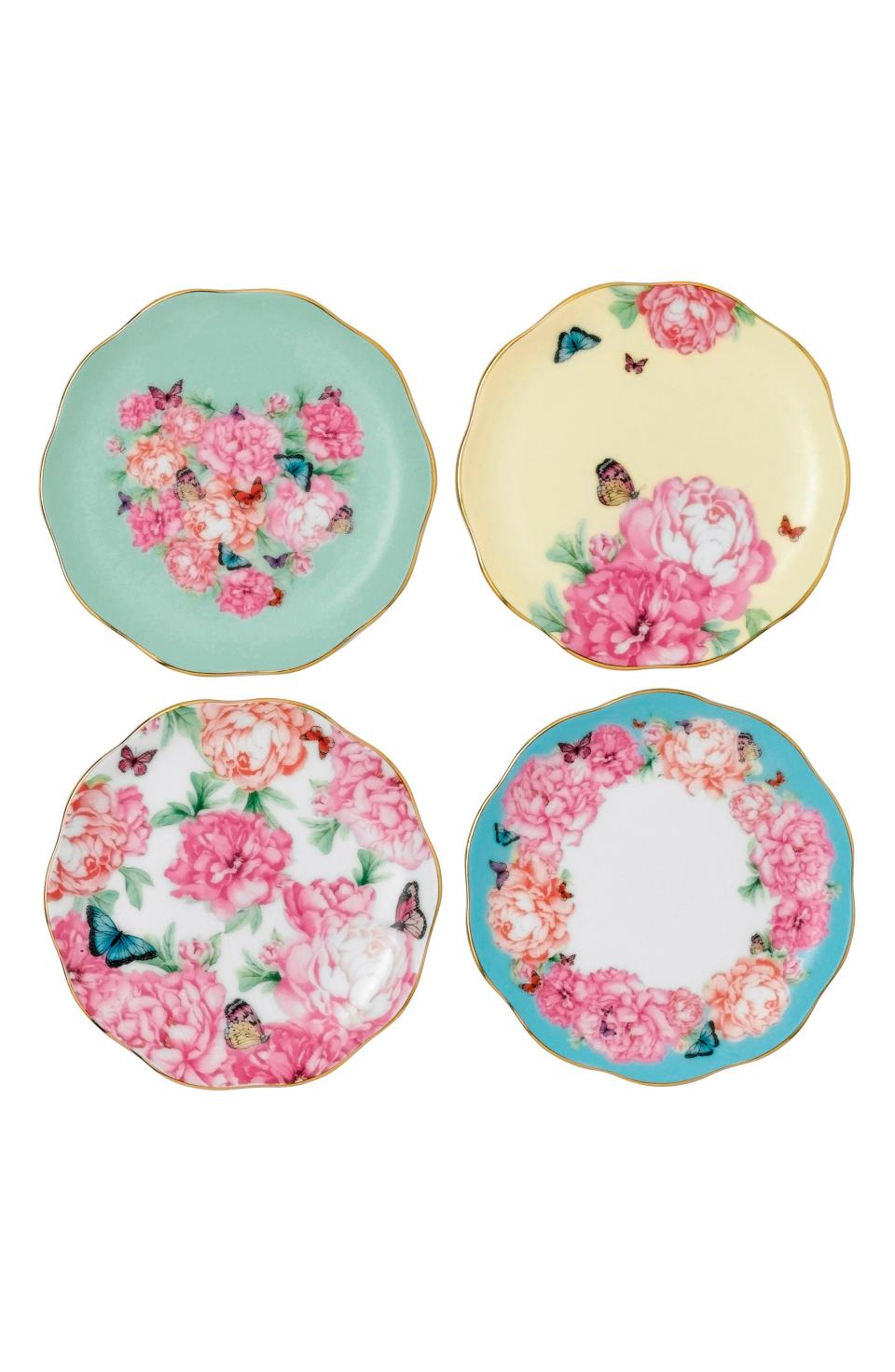 Set of 4 Assorted Tidbit Plates