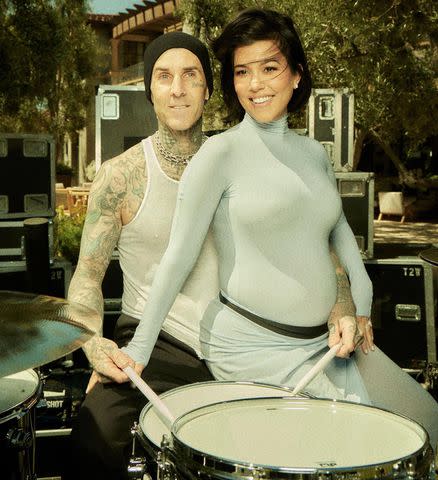 <p>Kourtney Kardashian/Instagram</p> Kourtney Kardashian and Travis Barker