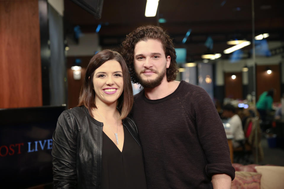 Jon Snow himself stopped by the HuffPost Live studio on June 1, 2015, to talk with host Alyona Minkovski about his film "Testament of Youth."