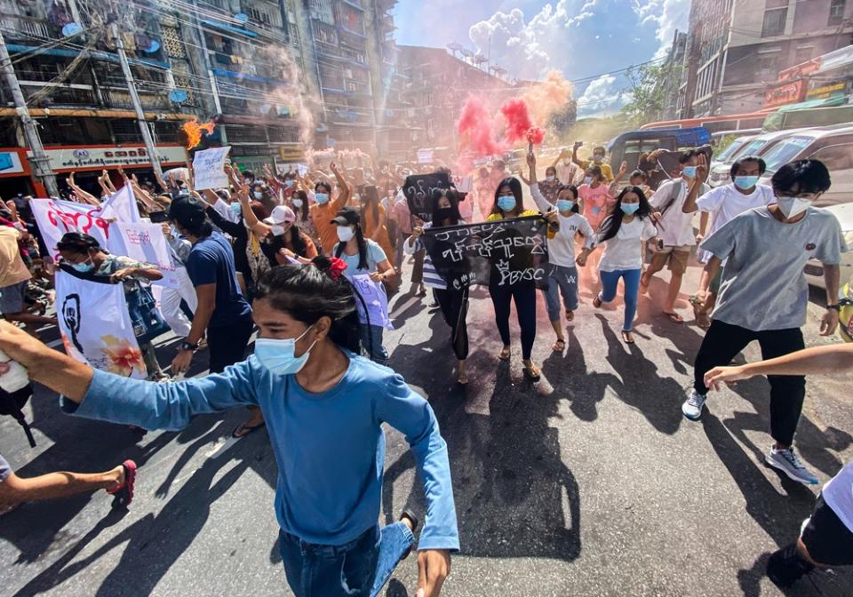 Myanmar coup protest