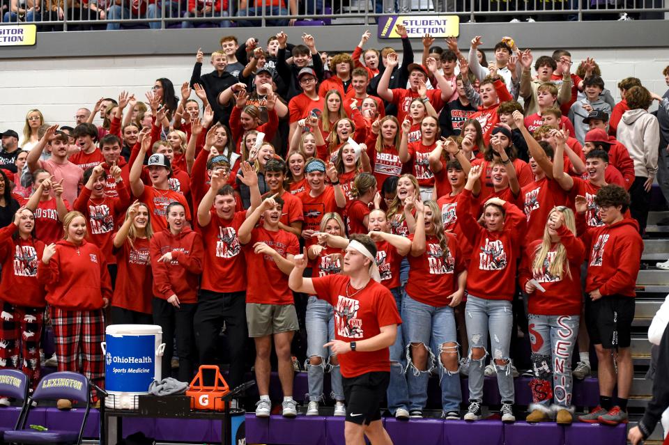 Shelby's student section known as the Red Rage was out in full force on Saturday at Lexington High School.