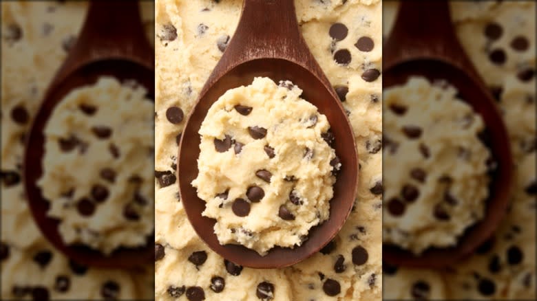 chocolate chips in dough batter