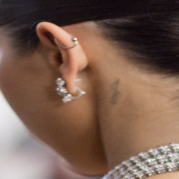 The back of Selena's left ear