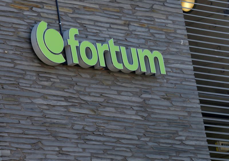 FILE PHOTO: Finnish energy company Fortum sign is seen at their headquarters in Espoo