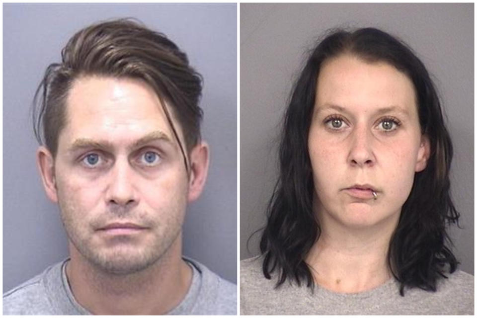 Aaron Brown, left, and Hannah Day, right, have been sentenced for John Cornish's manslaughter. (Dorset Police)