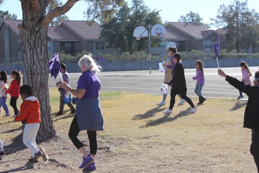 Students at Marion Earl Elementary School honor Ruby Bridges. (Credit: Marion Earl Elementary School)