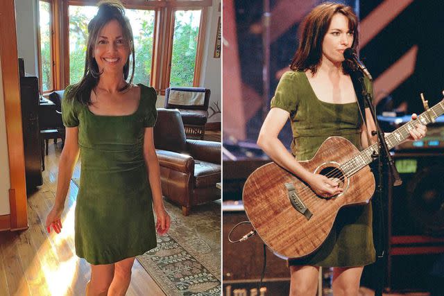 <p>Susanna Hoffs/Instagram; Margaret Norton/NBCU Photo Bank/NBCUniversal via Getty </p> Sussanna Hoffs in 2023 and 1996.