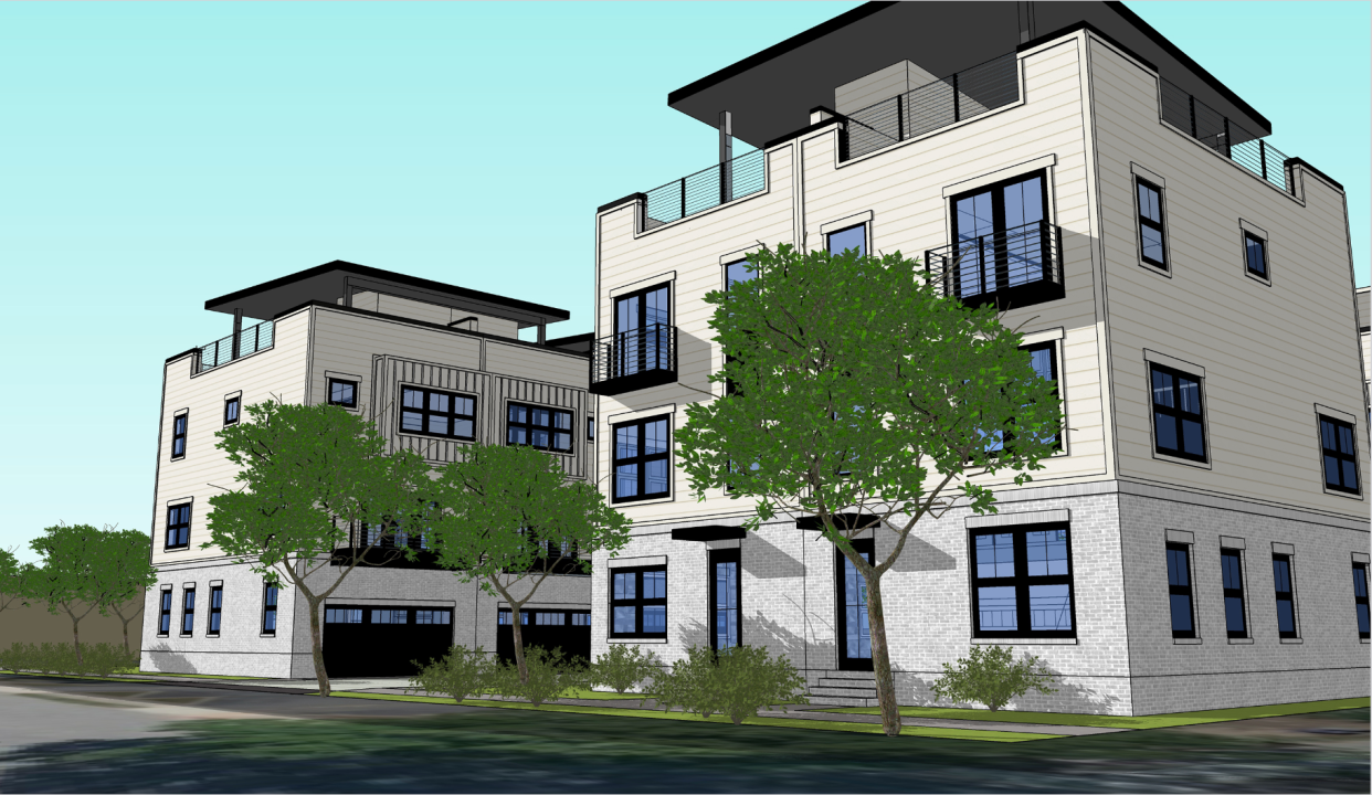 The townhomes planned for the corner of Oakland Avenue and E. St. John Street received final approval from the Design Review Board.