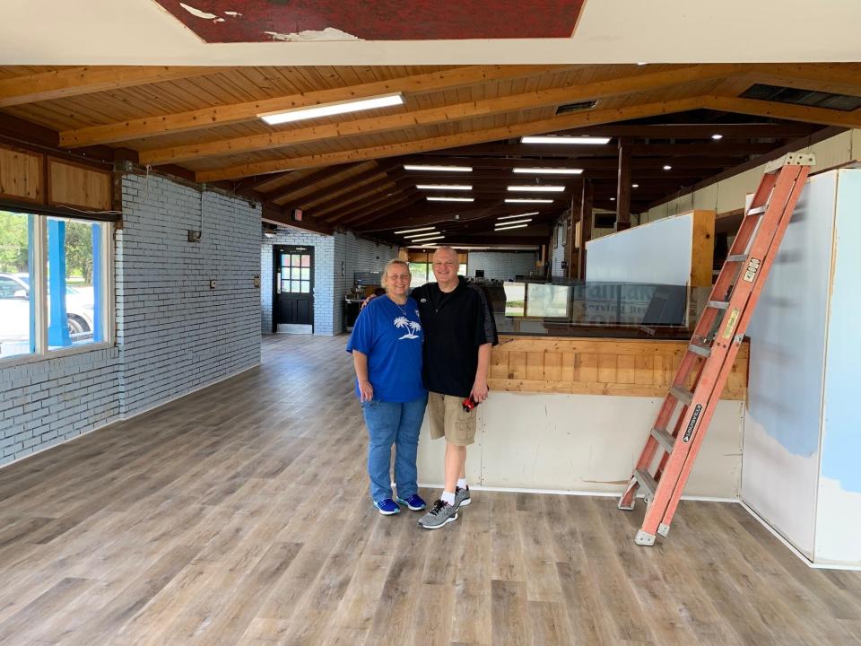 Steve Mardis, pictured in 2020 with his wife, Kelly, at their My Island Pancake House in Rockledge, says he understands those who'd leave the restaurant business. The two also own Merritt Island Pancake House and My Island Smokehouse in Cocoa. “At this point, insurance costs are taking all of us down,” Steve Mardis said.