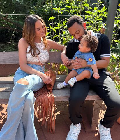 <p>Chrissy Teigen/Instagram</p> Chrissy Teigen and John Legend with their son Wren