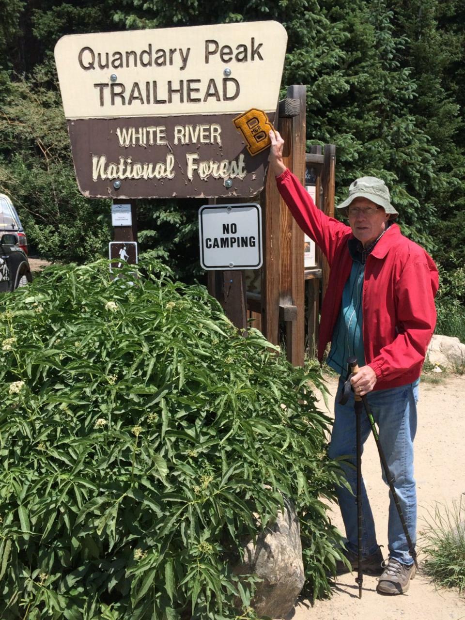 Bob Vernon at the Quadary Park trailhead in Colorado, one of the peaks he summited while preparing for a bid to set a record as the oldest person to scale Mount Kilimanjaro.