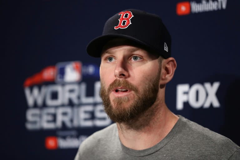 Boston Red Sox pitcher Chris Sale speaks Monday ahead of his start against the Los Angeles Dodgers in Tuesday's World Series opener