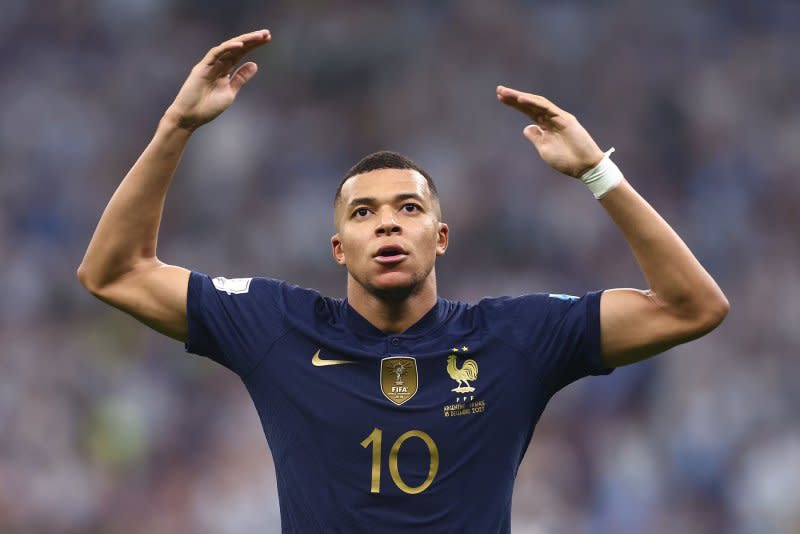 Kylian Mbappe led France's Ligue 1 in goal scoring in each of the last five seasons. File Photo by Chris Brunskill/UPI