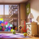 <p>The "Luxo Ball" — a yellow ball with a blue stripe and a red star — is another symbol of early Pixar that has made its way into multiple movies. It's a reference to <a href="https://www.youtube.com/watch?v=6G3O60o5U7w" rel="nofollow noopener" target="_blank" data-ylk="slk:one of Pixar's first computer-animated shorts;elm:context_link;itc:0;sec:content-canvas" class="link ">one of Pixar's first computer-animated shorts</a>, called "<a href="https://ohmy.disney.com/movies/2014/10/16/chronicles-of-the-luxo-ball/" rel="nofollow noopener" target="_blank" data-ylk="slk:Luxo, Jr.;elm:context_link;itc:0;sec:content-canvas" class="link ">Luxo, Jr.</a>" Now, the ball can be found in the playrooms of the <em>Toy Story </em>movies, in Boo's bedroom in<em> Monster's Inc.</em>, in 22's abode in <em>Soul</em> and in this little girl's room in <em>Up</em>, among others. </p>