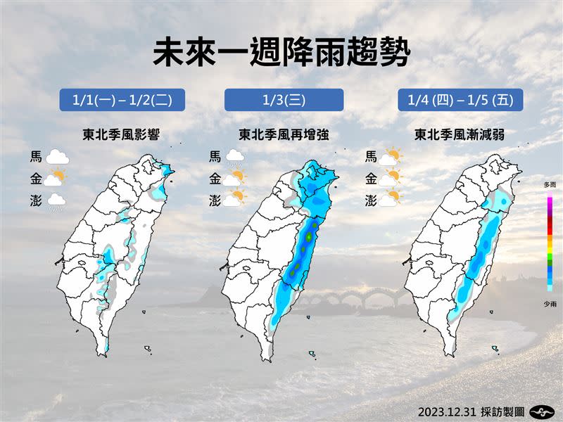 跨年元旦天氣下雨