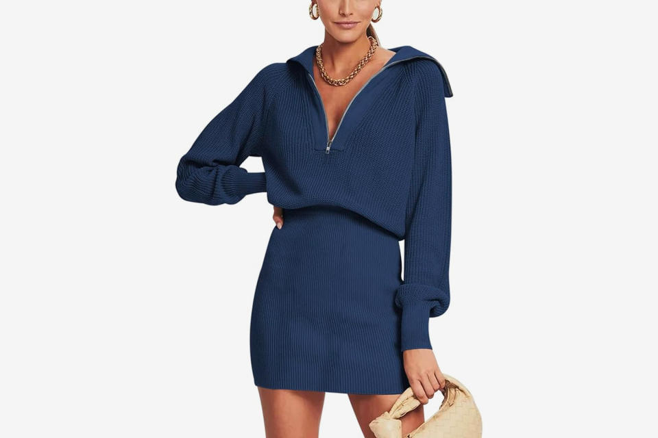 Deep Self Casual Long Sleeve Bodycon Sweater Dresses