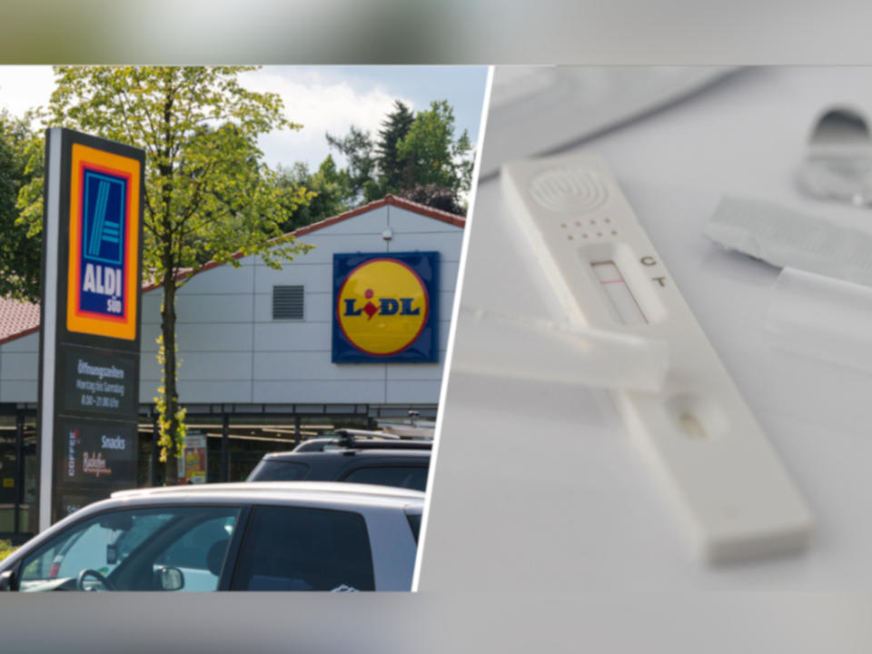 Lidl und Aldi verkaufen seit 6. März Corona-Selbsttests. (Bild: [M] Shutterstock.com/John-Fs-Pic/CorinnaL)