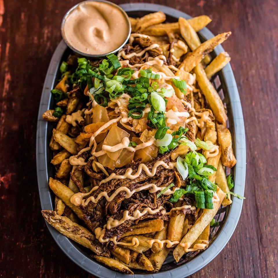 Kimchi Pulled Pork Fries