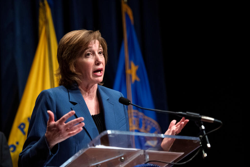 Director of the Center for the National Center for Immunization and Respiratory Diseases (NCIRD) Dr. Nancy Messonnier speaks about the public health response to the outbreak of the coronavirus during a news conference at the Department of Health and Human Services (HHS) in Washington on January 28, 2020. (Amanda Voisard/Reuters)