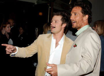 Steve Zahn and Matthew McConaughey at the Hollywood premiere of Paramount Pictures' Sahara