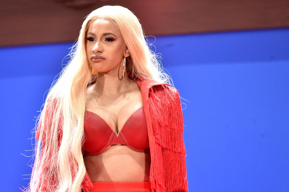 Cardi B, seen here performing at Global Citizen Concert at Central Park on Sept. 29, is being criticized for bringing up the Holocaust in a new interview. (Photo: Steven Ferdman/WireImage)