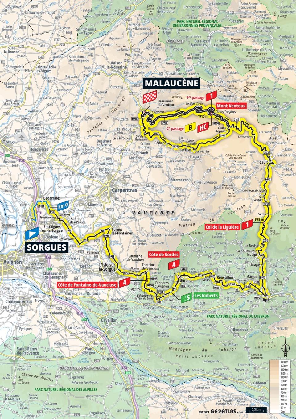 11) STAGE 11 SORGUES - MALAUCÈNE (198.9km)