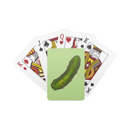 Green Dill Pickle Pickles Playing Cards