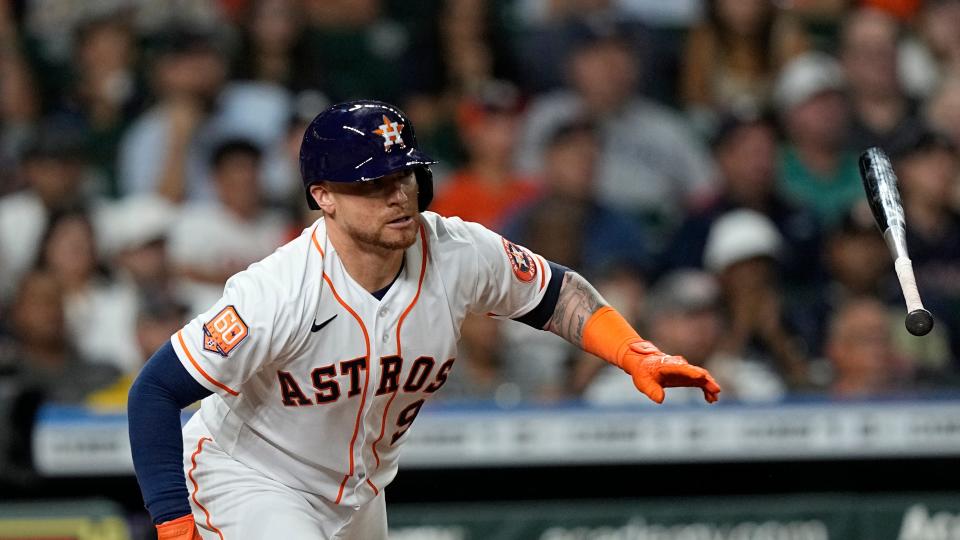 The Astros landed Christian Vazquez in a trade with the Red Sox.