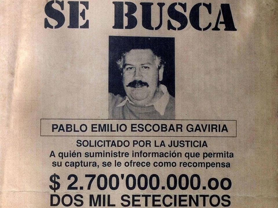 escobar wanted poster